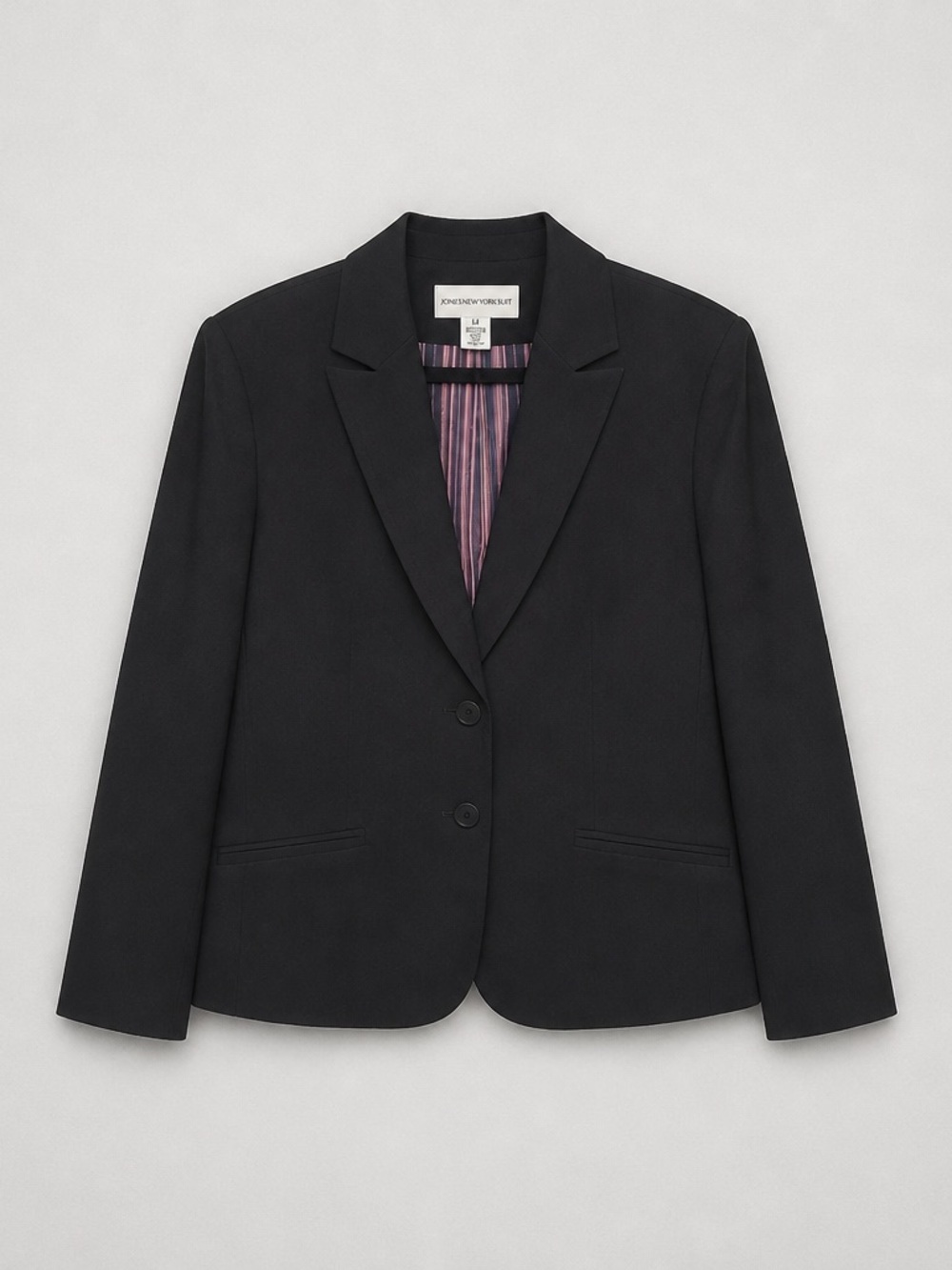 Jones New York Black Classic Two-Button Blazer - Picture 1 of 10